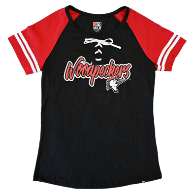 Fayetteville Woodpeckers New Era Women's Lace Up Raglan