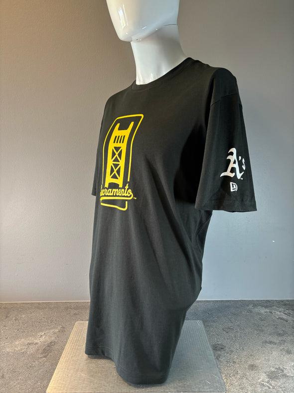 A'S SACRAMENTO PATCH TEE BLACK