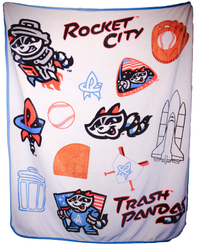 White Trash Pandas Raschel Throw