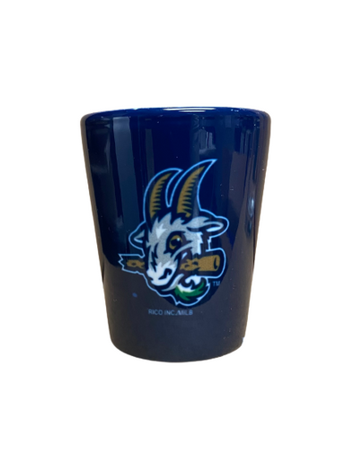 Hartford Yard Goats Rico Blue Ceramic 2 oz Shot Glass