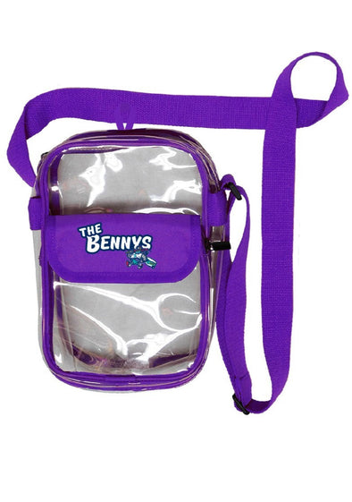 Jersey Shore BlueClaws TNC The Bennys Wordmark Clear Crossbody Bag
