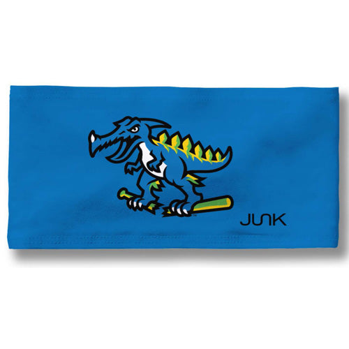Myrtle Beach Pelicans Junk Brands Blue Pelisaurus Rex Logo Headband