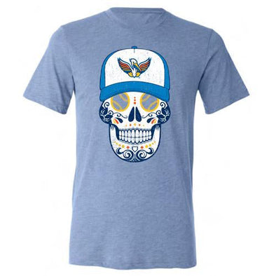 Myrtle Beach Pelicans 108 Stitches COPA Pelicanos de Myrtle Beach Heathered Blue Sugar Skull Tee