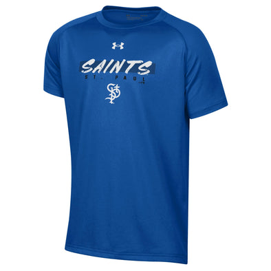 Saints Under Armour Youth SS Tech Tee - Royal