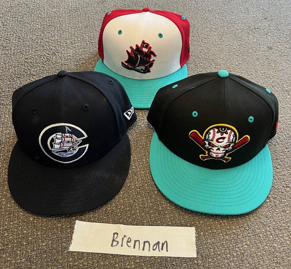 Columbus Clippers Will Brennan Game-Used hats