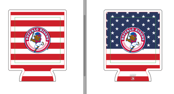 Buffalo Bisons Can Cooler 12oz American Flag