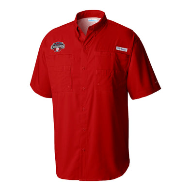 Hickory Crawdads Red PFG Tamiami Columbia Shirt