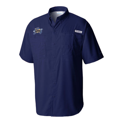 Men's Navy Tamiami PFG Columbia Button Down