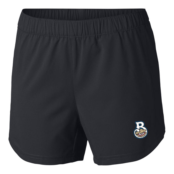 Columbia Women's Tamiami Pull On Shorts in black with Shuckers Home Logo