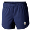 Columbia Women's Tamiami Pull On Shorts in Collegiate Navy with Shuckers Home Logo