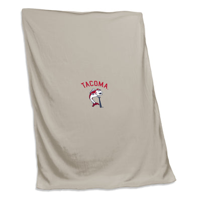 Tacoma Rainiers Oatmeal Slammin' Sam Sweatshirt Blanket