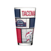 Tacoma Rainiers 16oz Quilted Stained Pint Glass