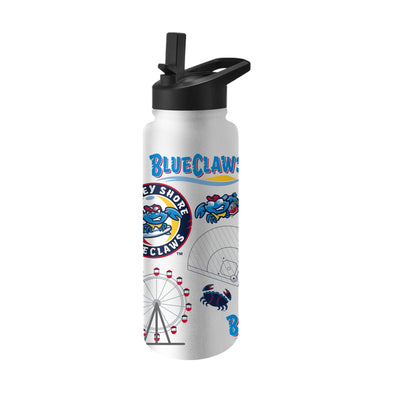 Jersey Shore BlueClaws 34oz Quencher Water Bottle