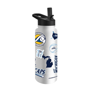 West Michigan Whitecaps 34 oz. Quencher Bottle
