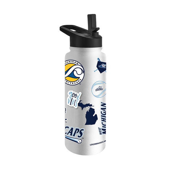 West Michigan Whitecaps 34 oz. Quencher Bottle