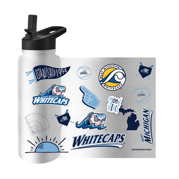 West Michigan Whitecaps 34 oz. Quencher Bottle