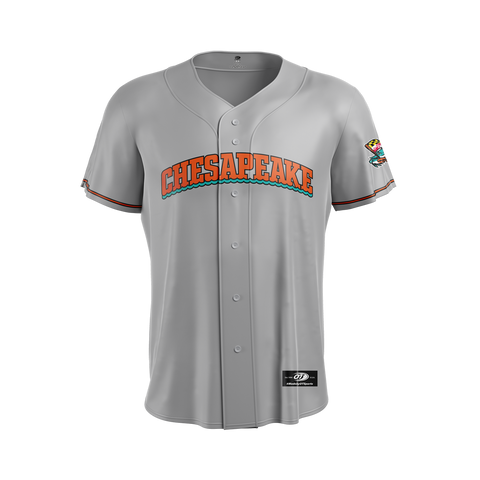 Chesapeake Baysox ADULT Away GRAY Jersey