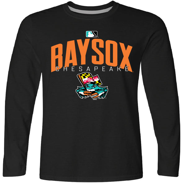 Chesapeake Baysox ADULT LongSleeve Gallagher BLACK