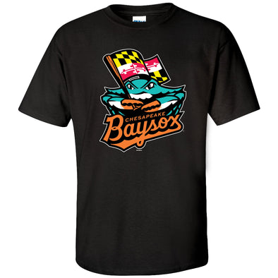 Chesapeake Baysox ADULT Primary Logo BLACK T-shirt