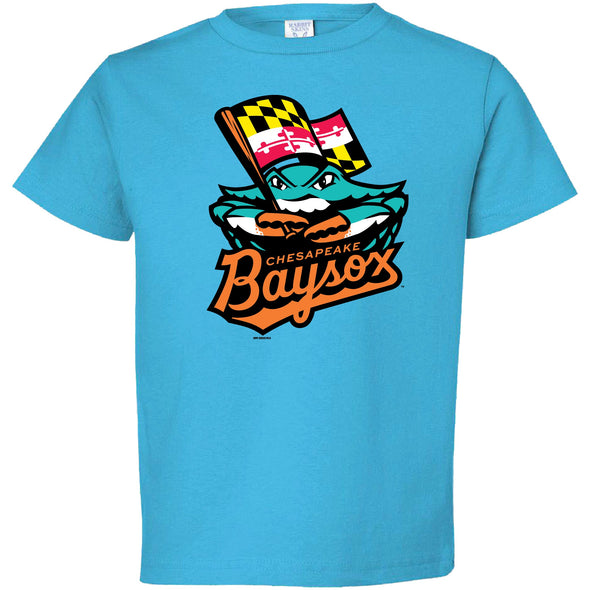 Chesapeake Baysox Bimm Ridder TODDLER Primary Logo TURQUOISE T-shirt