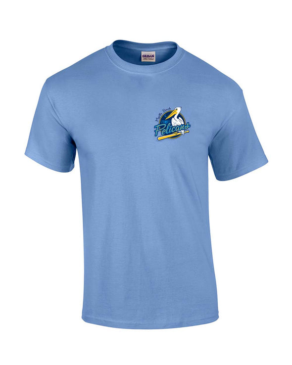 MYRTLE BEACH PELICANS CAROLINA BLUE PRIMARY LEFT CHEST TEE