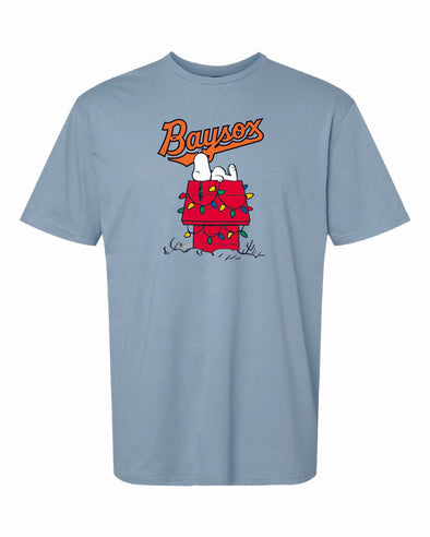 Chesapeake Baysox Adult Snoopy Holiday Stone Blue