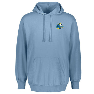 Myrtle Beach Pelicans MV Sport Carolina Blue Primary Left Chest Hooded Sweatshirt