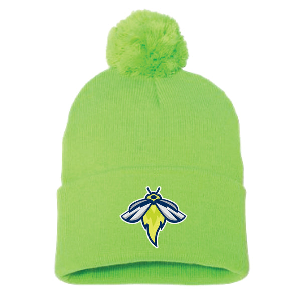 Fireflies Neon Pom-Pom Knit Cap