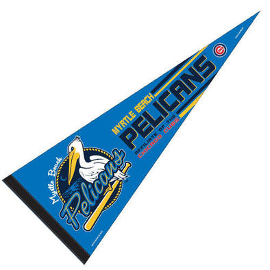 MYRTLE BEACH PELICANS WINCRAFT CHICAGO CUBS AFFILIATE PREMIUM FELT PENNANT