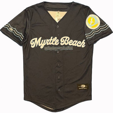 MYRTLE BEACH PELICANS OT SPORTS NAVY PELICAN CITY COLLECTION REPLICA JERSEY