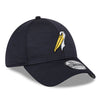 Myrtle Beach Pelicans New Era Heathered Navy Clubhouse Alternate Logo 39Thirty Stretch Fit Cap