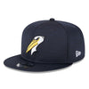 Myrtle Beach Pelicans New Era Heathered Navy Clubhouse Alternate Logo 9Fifity Snapback Cap