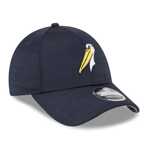 Myrtle Beach Pelicans New Era Heathered Navy Clubhouse Alternate Logo 9Forty Adjustable Cap