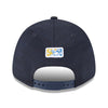 Myrtle Beach Pelicans New Era Heathered Navy Clubhouse Alternate Logo 9Forty Adjustable Cap