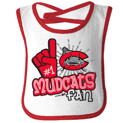 Carolina Mudcats White/Red Expands Bib