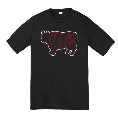 Round Rock Briskets Youth Cow logo Tee