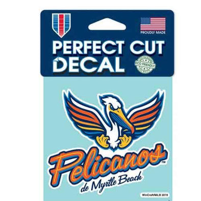 Myrtle Beach Pelicans COPA WINCRAFT PELICANOS DE MYRTLE BEACH 4X4 DECAL