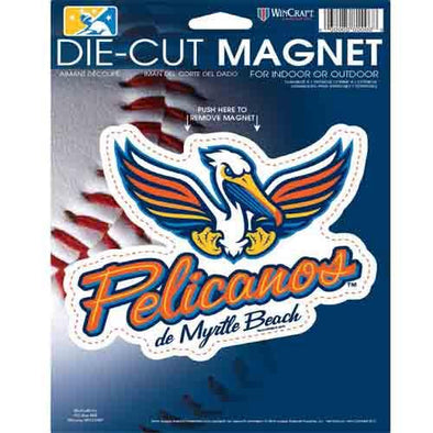 Myrtle Beach Pelicans Wincraft COPA Pelicanos de Myrtle Beach 6x9 Die Cut Magnet
