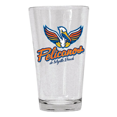 Myrtle Beach Pelicans COPA Jardine Associates Pelicanos de Myrtle Beach 16oz Pint Glass