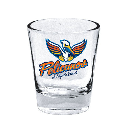 MYRTLE BEACH PELICANS COPA JARDINE ASSOCIATES PELICANOS DE MYRTLE BEACH SHOT GLASS