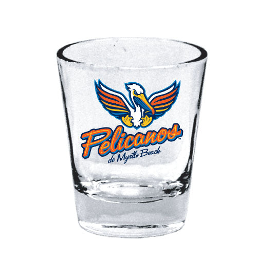 Myrtle Beach Pelicans COPA Jardine Associates Pelicanos de Myrtle Beach 2oz Shot Glass