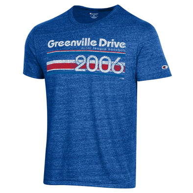 Greenville Drive Champion Royal Triblend Retro Tee