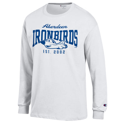 Aberdeen IronBirds - CHAMPION BASIC LONG SLEEVE TEE − White