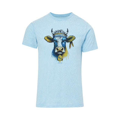 Amarillo Sod Poodles Calf Fries Blue Cow Bell Tee