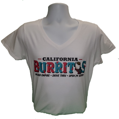 California Burritos White V-Neck