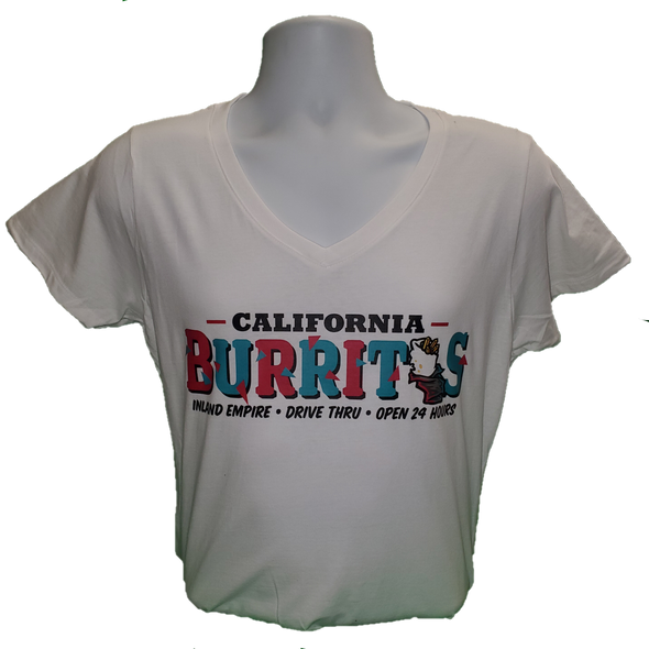 California Burritos White V-Neck