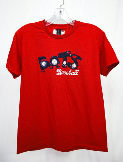 Bats Baseball Flowers T-Shirt
