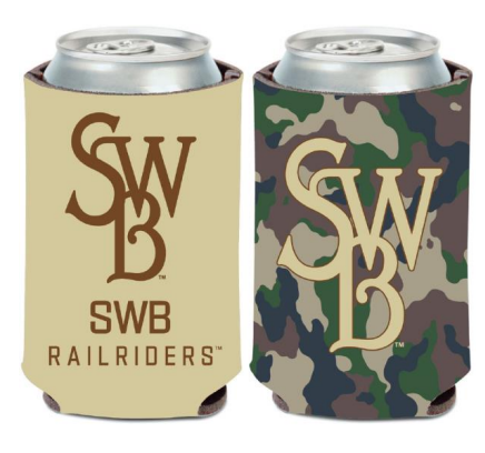 Scranton/Wilkes-Barre RailRiders RailRiders Camo Koozie