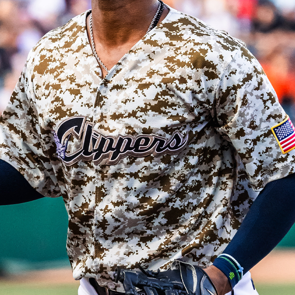 Columbus Clippers OT Sports Camo Alternate Game Worn Jerseys