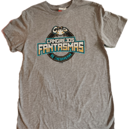 Chesapeake Baysox ADULT Cangrejos Primary Logo ASH GRAY T-shirt